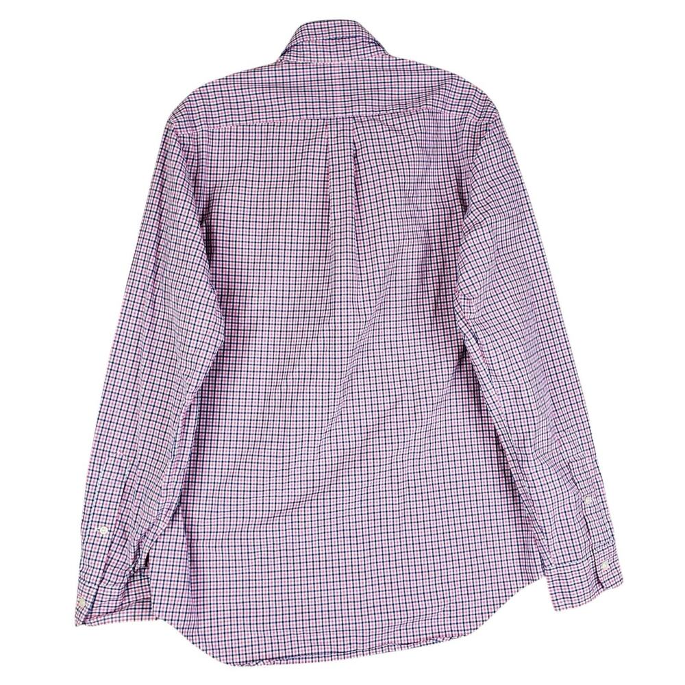 Polo Ralph Lauren Shirt Oxford Button Down Mens Size Medium LS White Pink Plaid - Picture 10 of 11